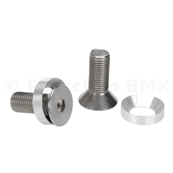 Porkchop BMX 3/8" X 24T bicycle BMX crank spindle bolts fits Profile (PAIR) - STAINLESS