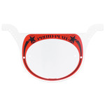 Neal Enterprises Neal Enterprises PROTO-PLATE old school BMX number plate BLACK RED on WHITE