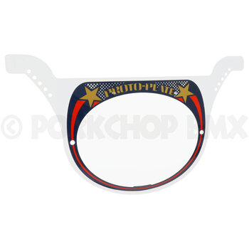 Neal Enterprises Neal Enterprises PROTO-PLATE old school BMX number plate NAVY RED & GOLD