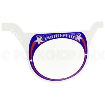 Neal Enterprises Neal Enterprises PROTO-PLATE old school BMX number plate RED WHITE BLUE