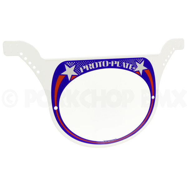Neal Enterprises Neal Enterprises PROTO-PLATE old school BMX number plate RED WHITE BLUE