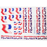 Robinson Robinson Pro and Regular BMX decal set 1980-83 on WHITE vinyl