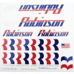 Robinson Robinson BMX decal set 1987-1989 - CLEAR with SILVER outline