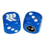 Robinson 1988-89 Robinson old school BMX Dice Bicycle Tire Valve Caps (pair) - BLUE