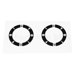 Schwinn Schwinn 1987-88 Free Form Yo! 48's front hub old school BMX bicycle decals (PAIR) BLACK (officially licensed)