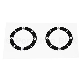 Schwinn Schwinn 1987-88 Free Form Yo! 48's front hub old school BMX bicycle decals (PAIR) BLACK (officially licensed)