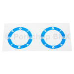 Schwinn Schwinn 1987-88 Free Form Yo! 48's front hub old school BMX bicycle decals (PAIR) BLUE (officially licensed)