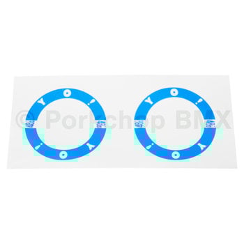 Schwinn Schwinn 1987-88 Free Form Yo! 48's front hub old school BMX bicycle decals (PAIR) BLUE (officially licensed)