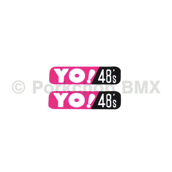 Schwinn Schwinn 1987 Free Form Yo! 48's RIM STICKER old school BMX bicycle decals PAIR (officially licensed)