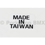 Schwinn Schwinn 1987 Free Form "MADE IN TAIWAN" old school BMX bicycle decal BLACK on WHITE (officially licensed)