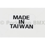 Schwinn Schwinn 1987 Freeform "MADE IN TAIWAN" old school BMX bicycle decal BLACK on WHITE (officially licensed)