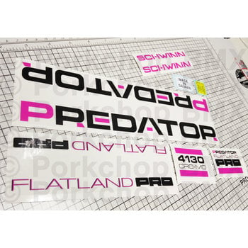 Schwinn 1989 Schwinn Predator Flatland PRO complete decal sticker set