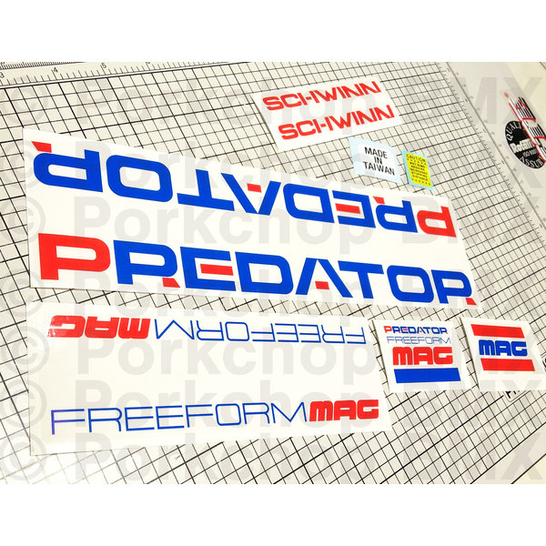 Schwinn 1989 Schwinn Predator Free Form MAG complete decal sticker set