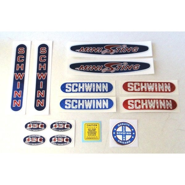 Schwinn 1979-81 Schwinn Mini Sting complete decal set