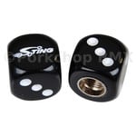 Schwinn Schwinn Sting old school BMX Dice Bicycle Tire Valve Caps (pair) - BLACK