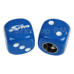 Schwinn Schwinn Sting old school BMX Dice Bicycle Tire Valve Caps (pair) - BLUE