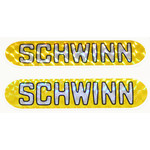 Schwinn 1979-83 Schwinn Sting prism chainstay decals (PAIR) - YELLOW w/ BLACK outline letters