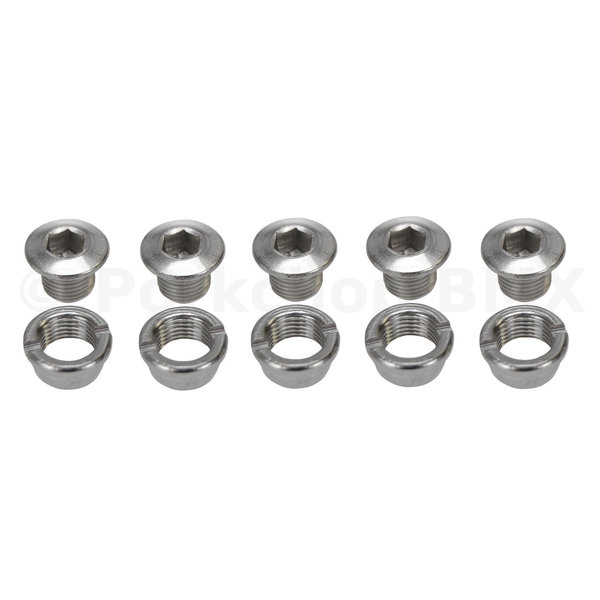 Porkchop BMX BMX bicycle single speed chainring bolts for BMX - set of 5 - STAINLESS STEEL