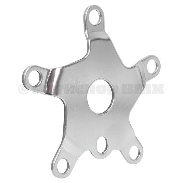 BMX bicycle chainring spider stamped steel 110mm bcd for one piece crank CHROME