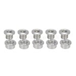 Porkchop BMX Aluminum alloy BMX bicycle single speed chainring bolts - set of 5 - SILVER