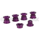 Porkchop BMX Aluminum alloy BMX bicycle chainring bolts - set of 5 - PURPLE