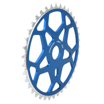 Chop Saw USA Chop Saw 39T SNOWFLAKE bicycle chainwheel - BLUE ANODIZED