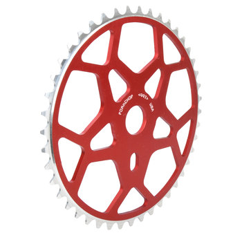 Chop Saw USA Chop Saw 44T SNOWFLAKE bicycle chainwheel - RED ANODIZED