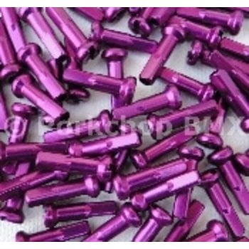 Porkchop BMX 7075 Alloy 16mm Bicycle Spoke Nipples 14G (2.0mm) 75 ct PURPLE