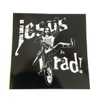 Stay Rad "Jesus is Rad" decal - 2.75" X 2.75" - BLACK/WHITE