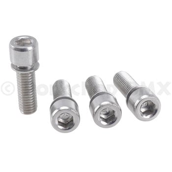 Porkchop BMX BMX **LONG** Stem Cap Bolts M8 X 1.25 X 24mm (set of 4) STAINLESS STEEL