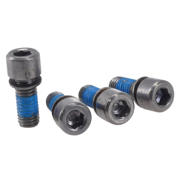 Porkchop BMX BMX **SHORT** Stem Cap Bolts M8 X 1.25 X 20mm (set of 4) SORT OF DARK CHROME-ISH or MAYBE RAW?