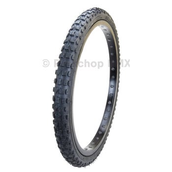 Kenda Kenda K44 KNOBBY dirt tread old school BMX bicycle tire - 20" X 1.75" - BLACK