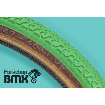 Kenda Kenda K55 freestyle tread BMX bicycle skinwall tire - 20" X 1.75" GREEN