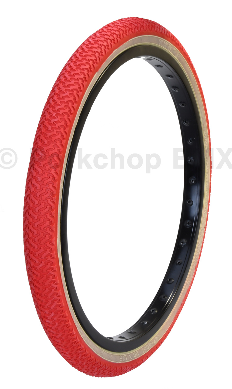 Coppia Pneumatici Kenda K55 Skinwall 20x1.75 Per BMX Old School Freestyle - Anteriore E Posteriore