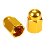 Porkchop BMX Aluminum Alloy Bicycle Acorn Schrader Valve Caps (PAIR) GOLD