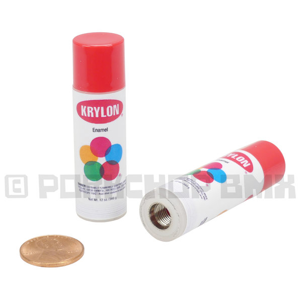 Willinois Bicycle Tire Valve Caps (PAIR) - KRYLON SPRAY PAINT - RED