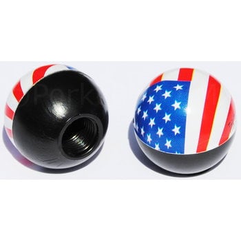 Trik Topz Bicycle Schrader Valve Caps (pair) - USA FLAG