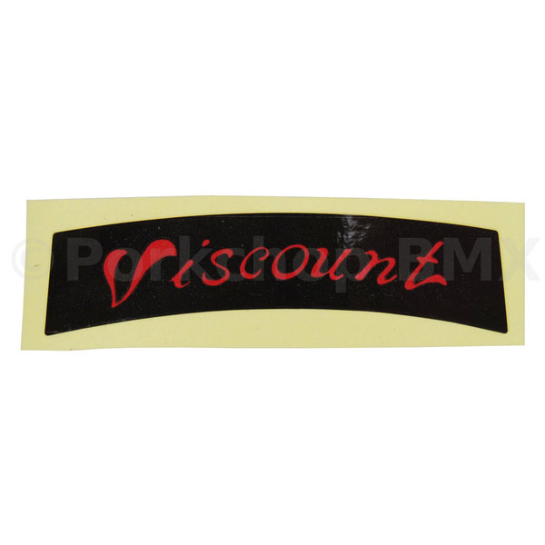 Viscount Dominator sticker decal (2" long)) BLACK RED