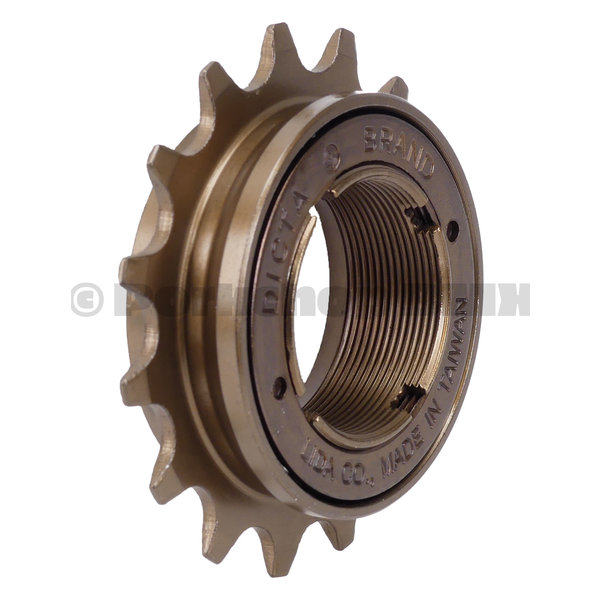 Dicta 15T BMX Bicycle Freewheel 1/2" X 3/32"- BROWN