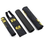 GT GT DYNO 1989 re-issue 3 Piece Nylon BMX Bicycle Padset - BLACK GRAY YELLOW
