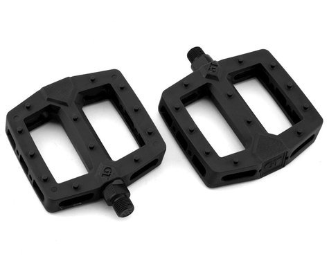 GT polycarbonate platform BMX CR-MO axle bicycle pedals  9/16" - BLACK