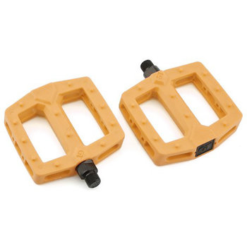 GT GT polycarbonate platform BMX CR-MO axle bicycle pedals  9/16" - GUM