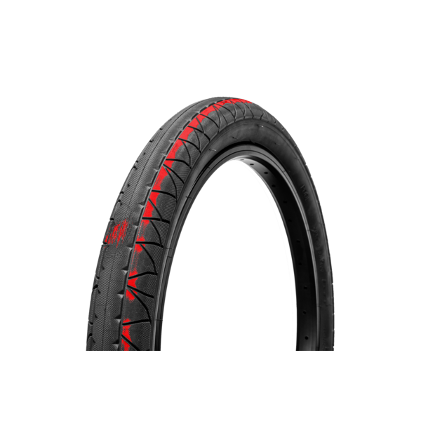 GT GT POOL 20" x 2.3" "SHRED & SHED" BMX bicycle tire - 110 psi - BLACK (with red underneath)