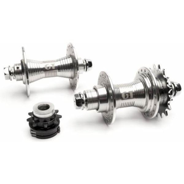 GT GT Superlace Hub Set SEALED RHD 36H 3/8" female axles CASSETTE & DRIVER - SILVER