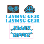 SE Racing SE Racing Ripper decal set - BABY BLUE/BROWN