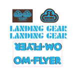 SE Racing SE Racing OM Flyer decal set - BABY BLUE/BROWN