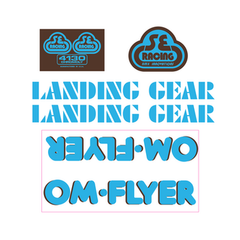 SE Racing SE Racing OM Flyer decal set - BABY BLUE/BROWN