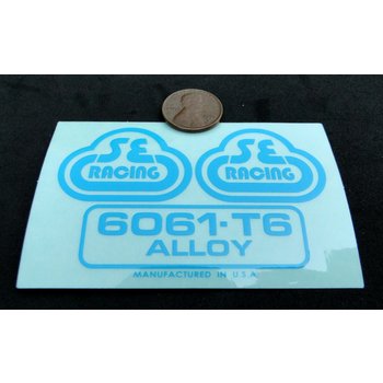 SE Racing SE Racing seat mast decal - 2nd Generation 6061 BABY BLUE/CLEAR
