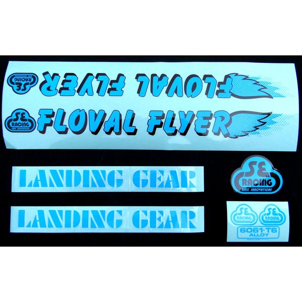 SE Racing SE Racing FLOVAL FLYER decal set - BABY BLUE/BROWN