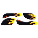 Air-Uni Uni Domed Seat Decal Pads for BMX MINI bicycle seat - FLAMES